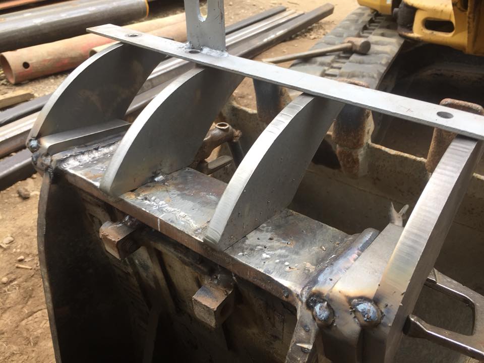 Professional welding work in progress